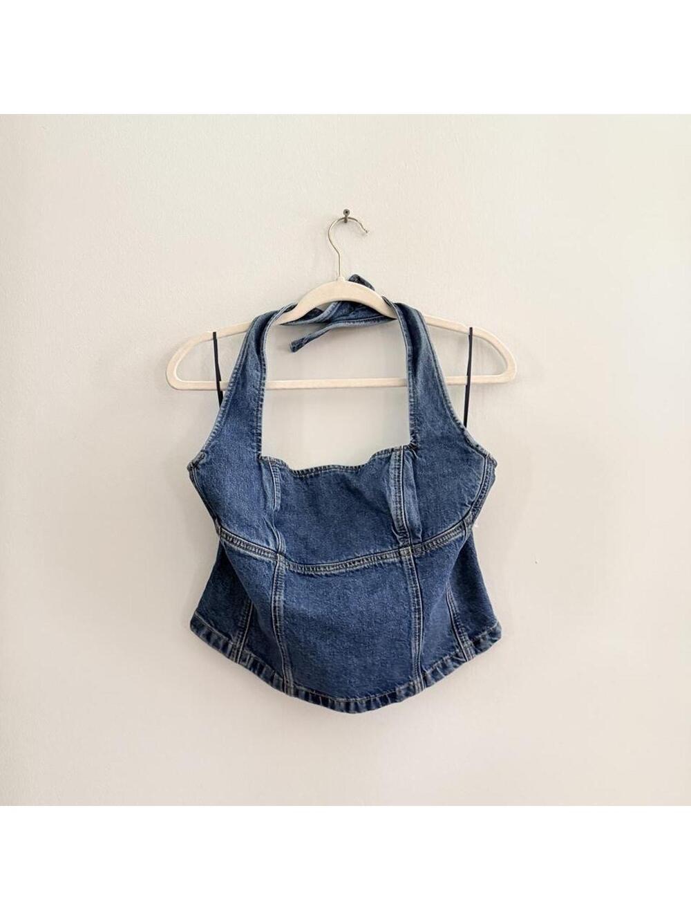Reformation Lucinda Denim Top